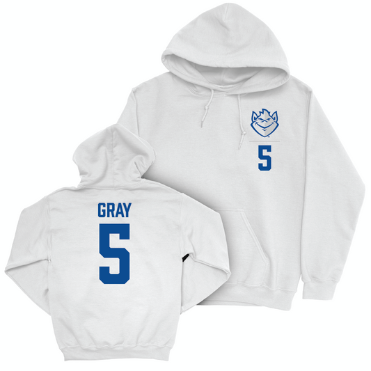 Saint Louis Women's Basketball White Logo Hoodie - Brooklyn Gray