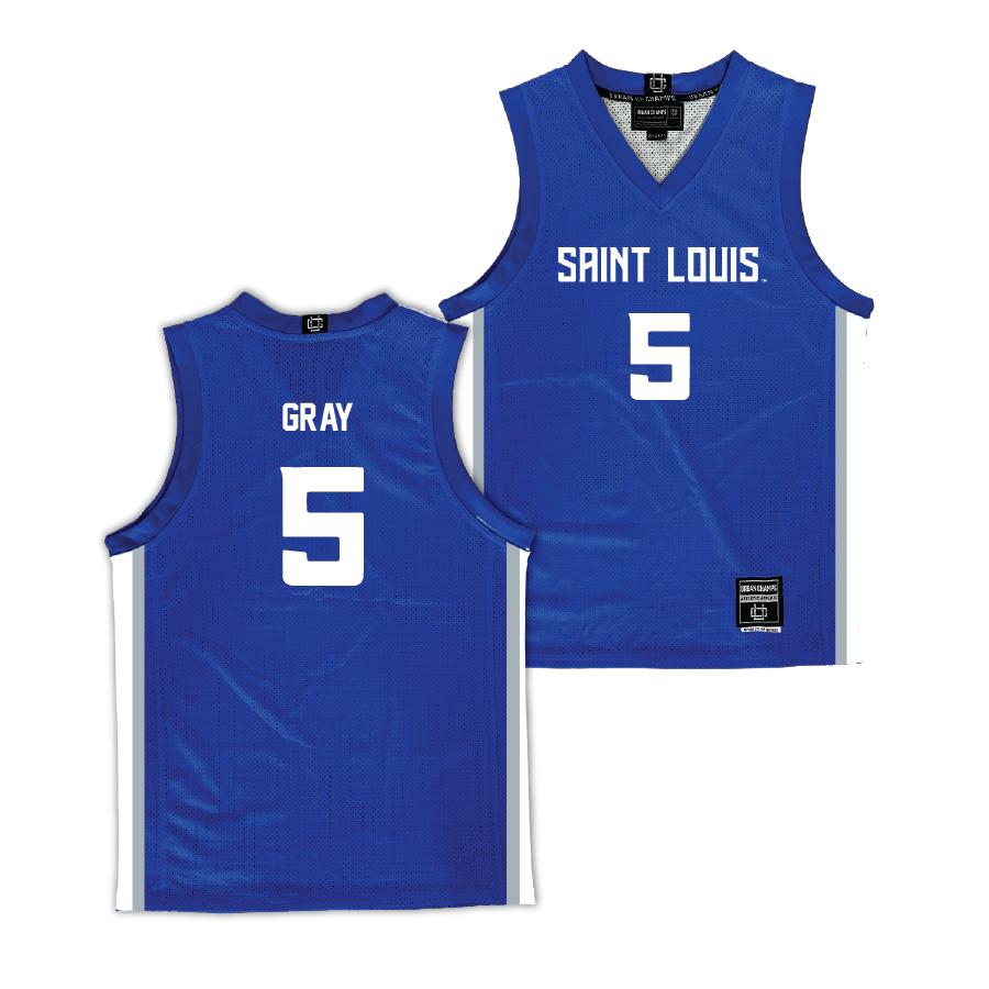 Saint Louis Women's Basketball Royal Jersey - Brooklyn Gray | #5