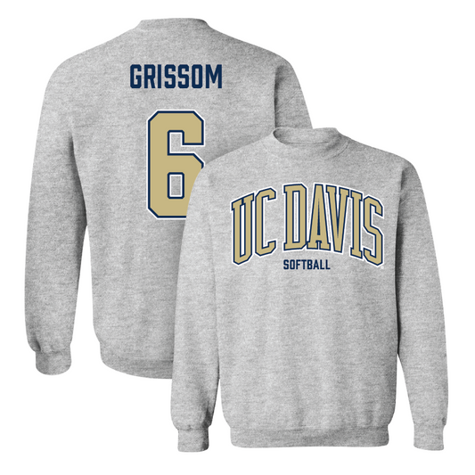 UC Davis Softball Sport Grey Arch Crew - Maddie Grissom