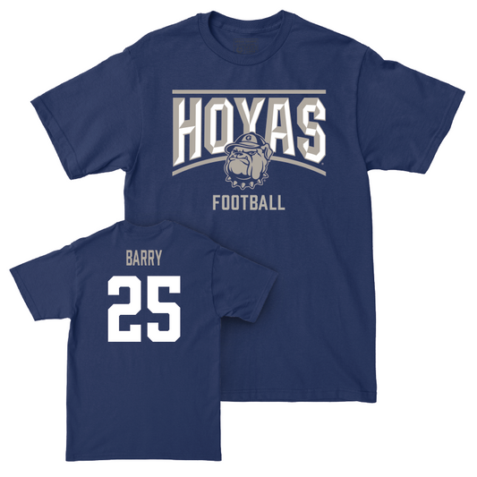 Georgetown Football Navy Staple Tee - Alpha Barry Youth Small