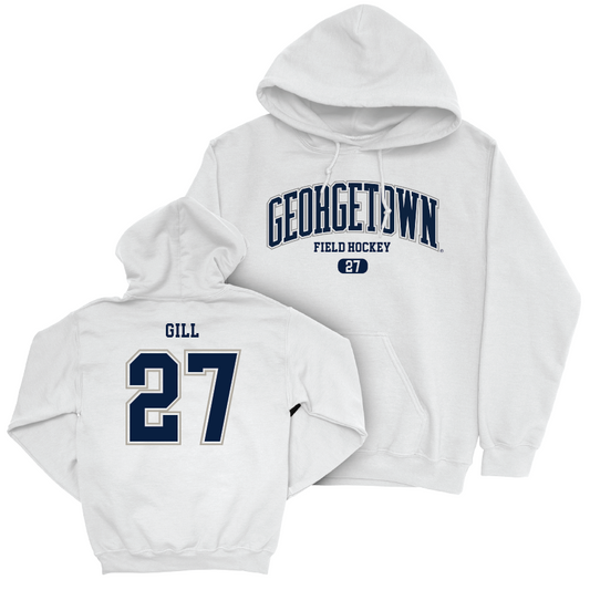 Georgetown Field Hockey White Arch Hoodie - Anna Gill Youth Small