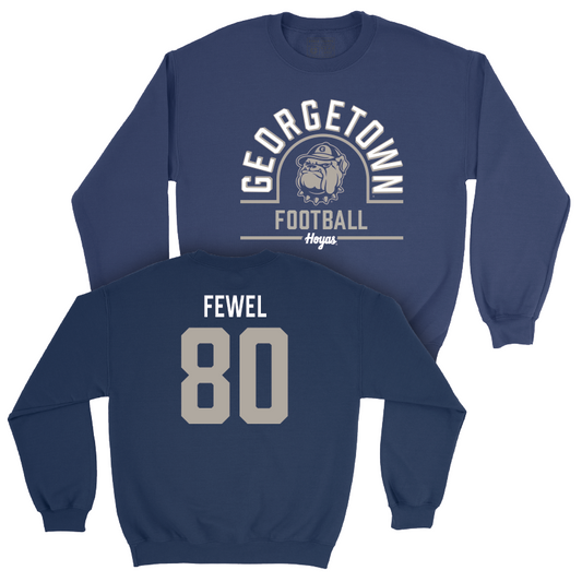 Georgetown Football Navy Classic Crew - Benjamin Fewel Youth Small