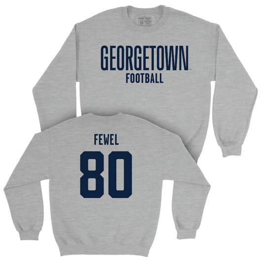 Georgetown Football Sport Grey Wordmark Crew - Benjamin Fewel Youth Small