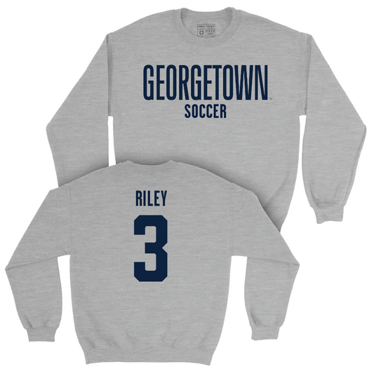 Georgetown Women's Soccer Sport Grey Wordmark Crew - Brianne Riley Youth Small