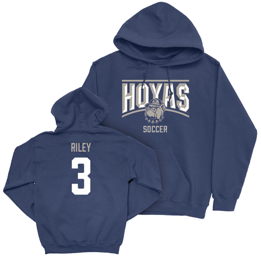 Georgetown Women's Soccer Navy Staple Hoodie - Brianne Riley Youth Small