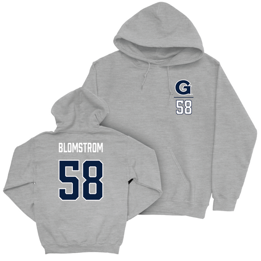 Georgetown Football Sport Grey Logo Hoodie - Cooper Blomstrom Youth Small