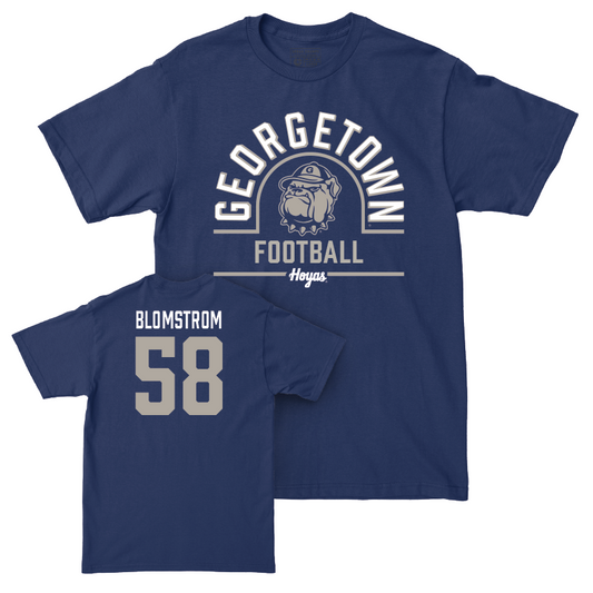 Georgetown Football Navy Classic Tee - Cooper Blomstrom Youth Small