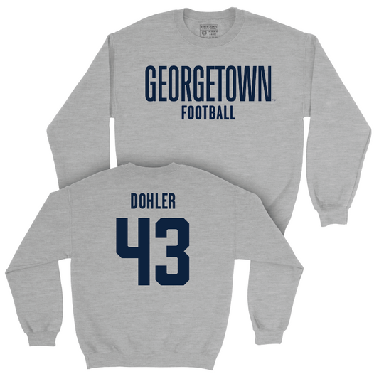 Georgetown Football Sport Grey Wordmark Crew - Christian Dohler Youth Small