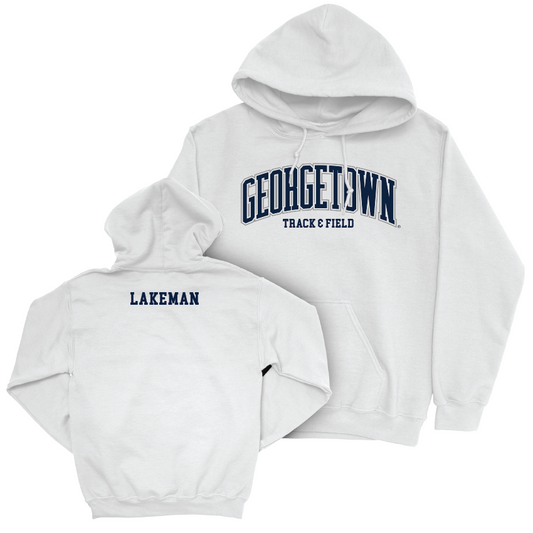 Georgetown Women's Track & Field White Arch Hoodie - Caleb Lakeman Youth Small