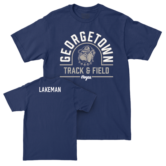 Georgetown Women's Track & Field Navy Classic Tee - Caleb Lakeman Youth Small