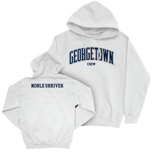 Georgetown Women's Crew White Arch Hoodie - Claire Noble Shriver Youth Small