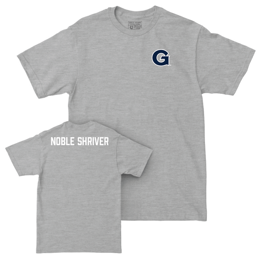 Georgetown Women's Crew Sport Grey Logo Tee - Claire Noble Shriver Youth Small