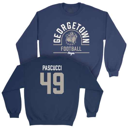 Georgetown Football Navy Classic Crew - Cole Pascucci Youth Small