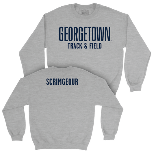 Georgetown Women's Track & Field Sport Grey Wordmark Crew - Chloe Scrimgeour Youth Small