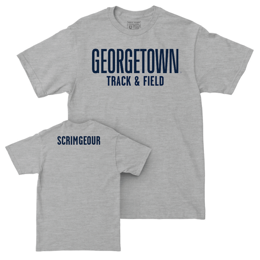 Georgetown Women's Track & Field Sport Grey Wordmark Tee - Chloe Scrimgeour Youth Small