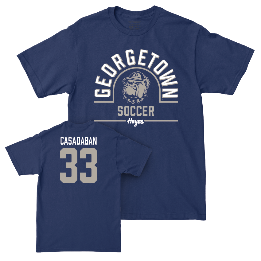 Georgetown Women's Soccer Navy Classic Tee - Evelyn Casadaban Youth Small
