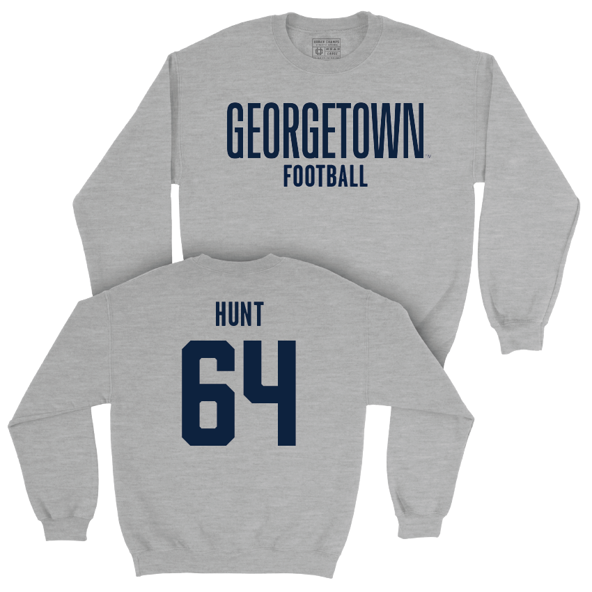 Georgetown Football Sport Grey Wordmark Crew - Ethan Hunt Youth Small