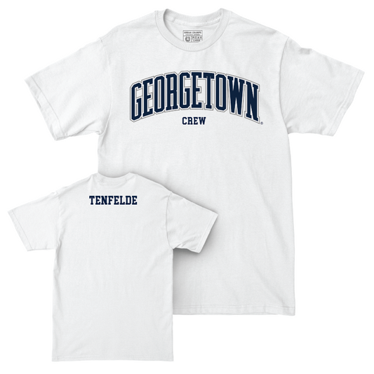Georgetown Women's Crew White Arch Comfort Colors Tee - Elaina Tenfelde Youth Small