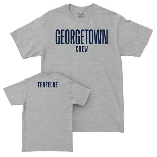 Georgetown Women's Crew Sport Grey Wordmark Tee - Elaina Tenfelde Youth Small