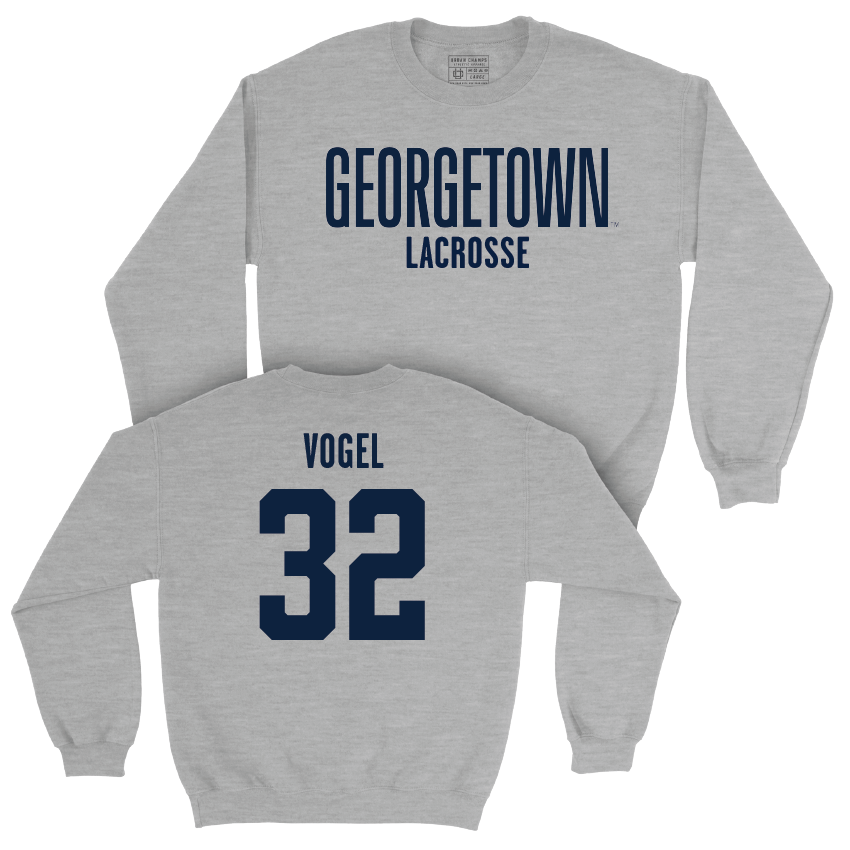 Georgetown Lacrosse Sport Grey Wordmark Crew - Ellie Vogel Youth Small