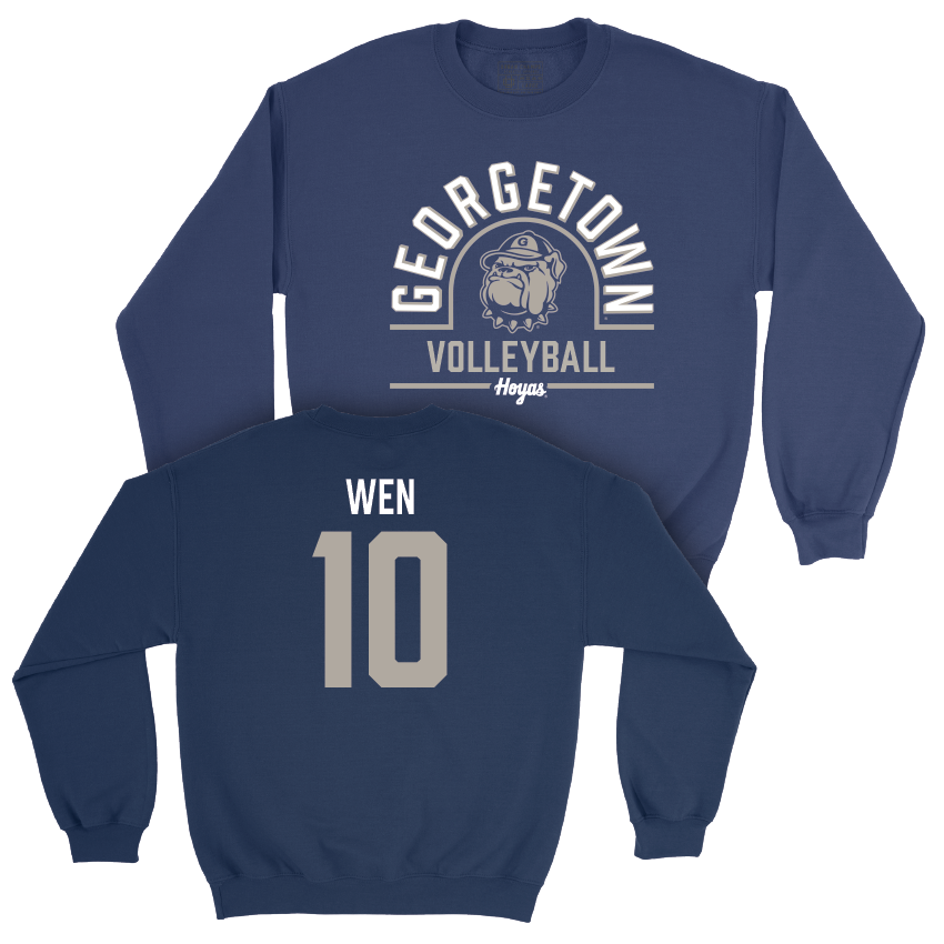 Georgetown Volleyball Navy Classic Crew - Emily Wen Youth Small