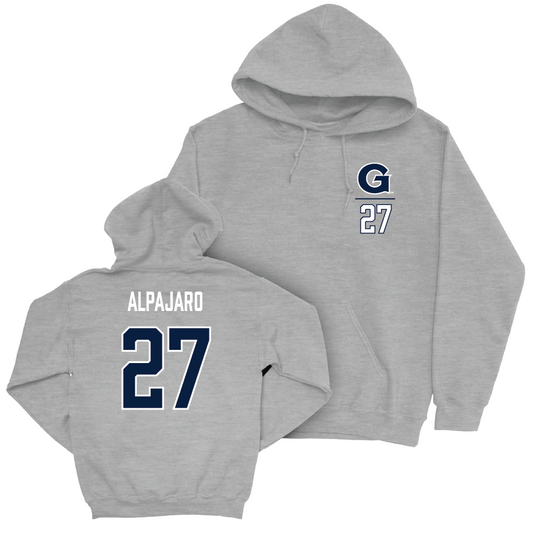 Georgetown Lacrosse Sport Grey Logo Hoodie - Fran Alpajaro Youth Small