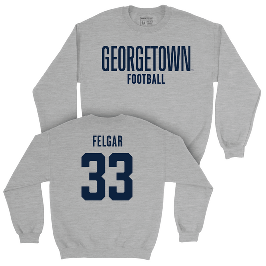 Georgetown Football Sport Grey Wordmark Crew - Graham Felgar Youth Small