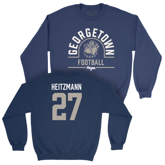 Georgetown Football Navy Classic Crew - Gardner Heitzmann Youth Small
