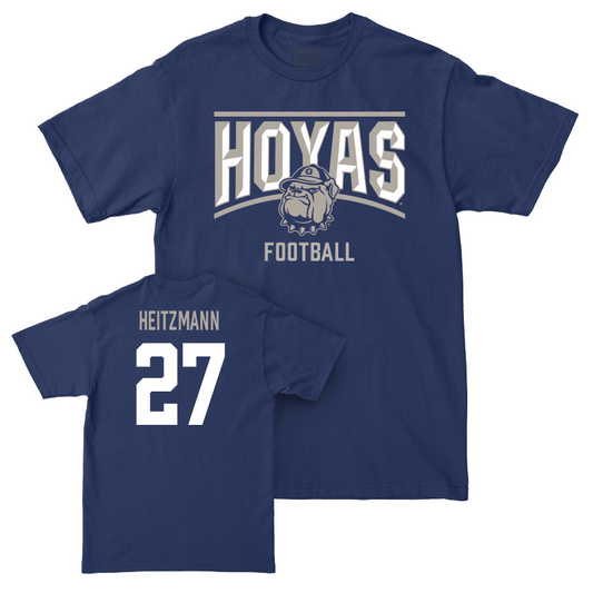 Georgetown Football Navy Staple Tee - Gardner Heitzmann Youth Small