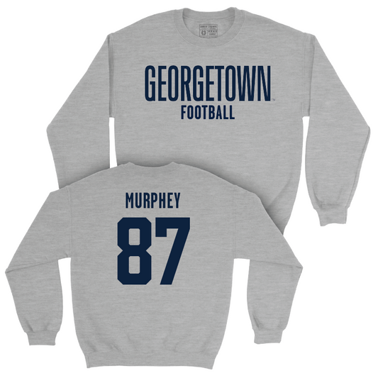 Georgetown Football Sport Grey Wordmark Crew - Graham Murphey Youth Small