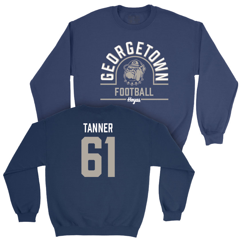 Georgetown Football Navy Classic Crew - Hampton Tanner Youth Small