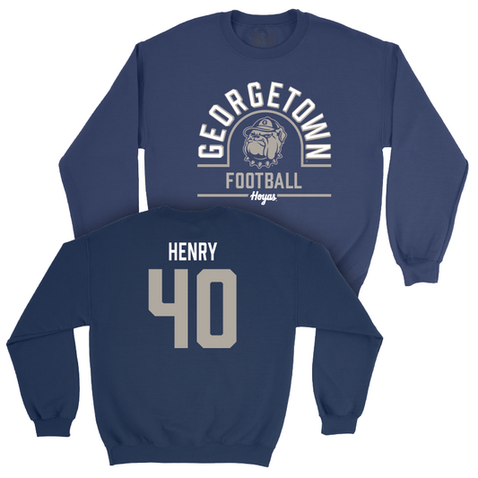 Georgetown Football Navy Classic Crew - Jed Henry Youth Small