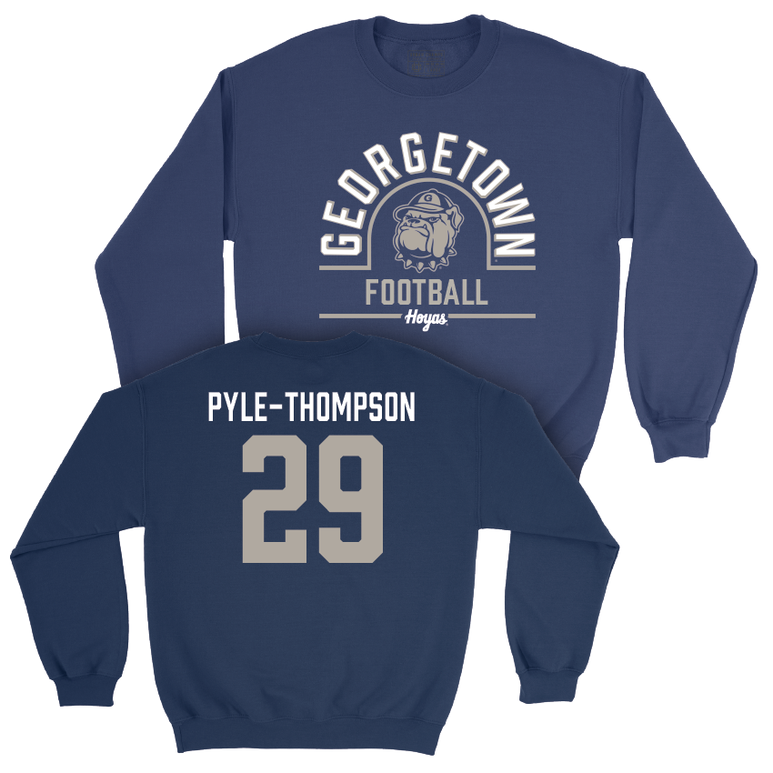 Georgetown Football Navy Classic Crew - Jayvin Pyle-Thompson Youth Small