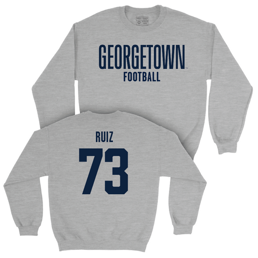 Georgetown Football Sport Grey Wordmark Crew - Jorge Ruiz Youth Small