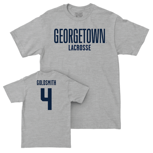 Georgetown Lacrosse Sport Grey Wordmark Tee - Katie Goldsmith Youth Small