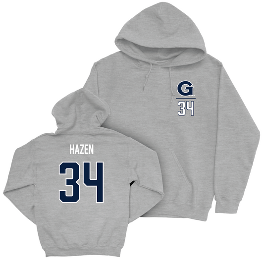 Georgetown Lacrosse Sport Grey Logo Hoodie - Kylie Hazen Youth Small