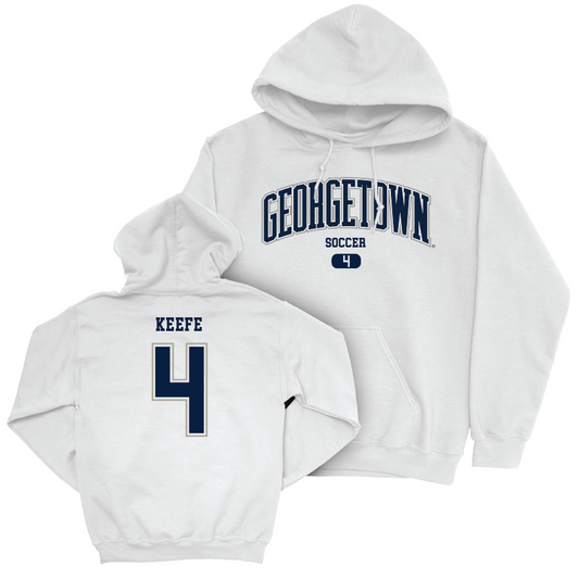 Georgetown Women's Soccer White Arch Hoodie - Katie Keefe Youth Small