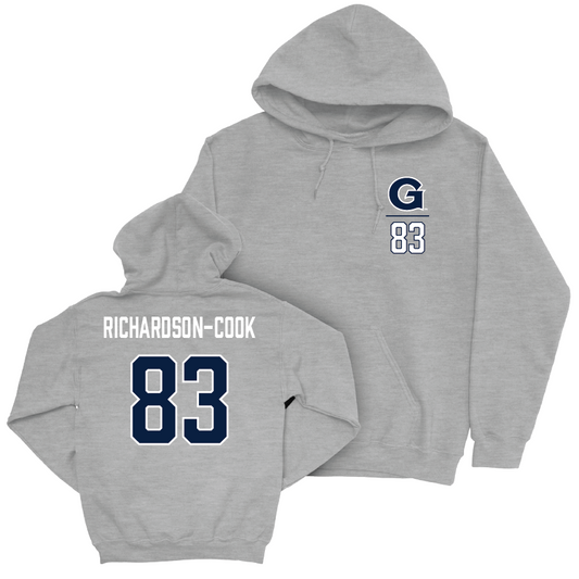 Georgetown Football Sport Grey Logo Hoodie - Kenyan Richardson-Cook Youth Small