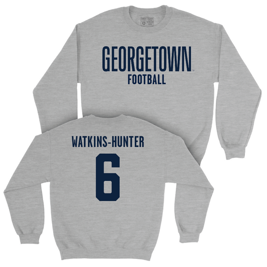 Georgetown Football Sport Grey Wordmark Crew - Kamren Watkins-Hunter Youth Small