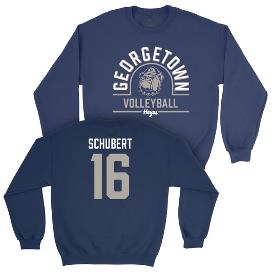 Georgetown Volleyball Navy Classic Crew - Lydia Schubert Youth Small