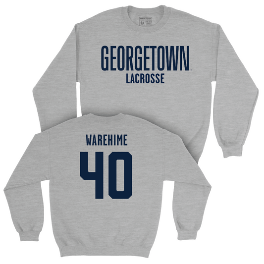 Georgetown Lacrosse Sport Grey Wordmark Crew - Leah Warehime Youth Small
