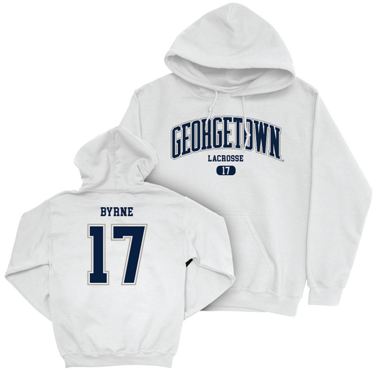 Georgetown Lacrosse White Arch Hoodie - Molly Byrne Youth Small