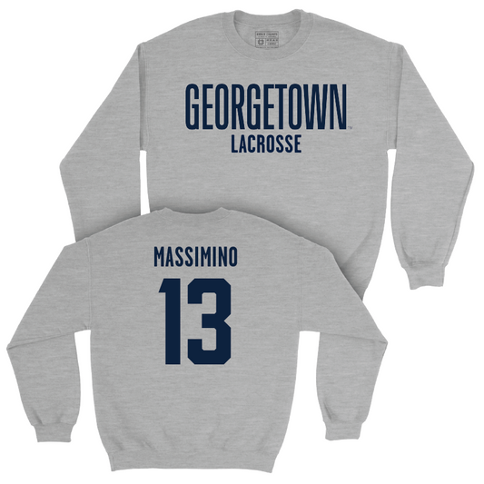 Georgetown Lacrosse Sport Grey Wordmark Crew - Melissa Massimino Youth Small