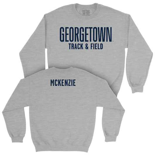 Georgetown Men's Track & Field Sport Grey Wordmark Crew - Micah McKenzie Youth Small