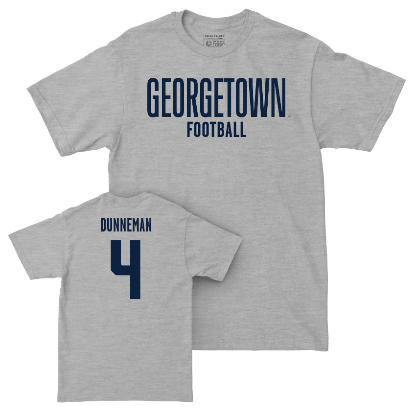 Georgetown Football Sport Grey Wordmark Tee - Nick Dunneman Youth Small