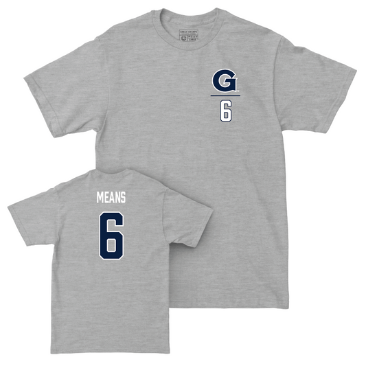Georgetown Women's Soccer Sport Grey Logo Tee - Natalie Means Youth Small