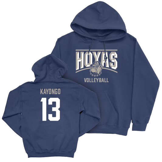 Georgetown Volleyball Navy Staple Hoodie - Ruth Kayongo Youth Small