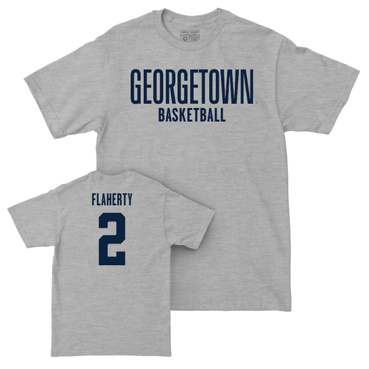 Georgetown Women's Basketball Sport Grey Wordmark Tee - Teaghan Flaherty Youth Small