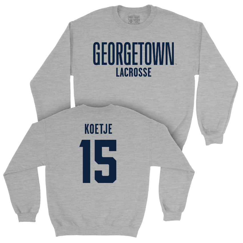 Georgetown Lacrosse Sport Grey Wordmark Crew - Trinity Koetje Youth Small