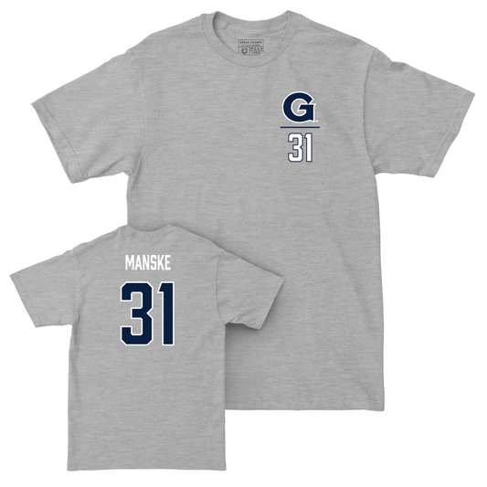 Georgetown Men's Soccer Sport Grey Logo Tee - Tenzing Manske Youth Small